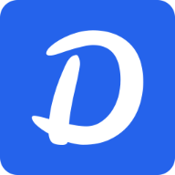 DomainNameGenerator.ai Logo, it's a white capital D on a blue background